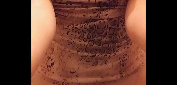 Pissing with my titties hanging out